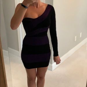 Forever 21 purple(with sparkles ) and black dress